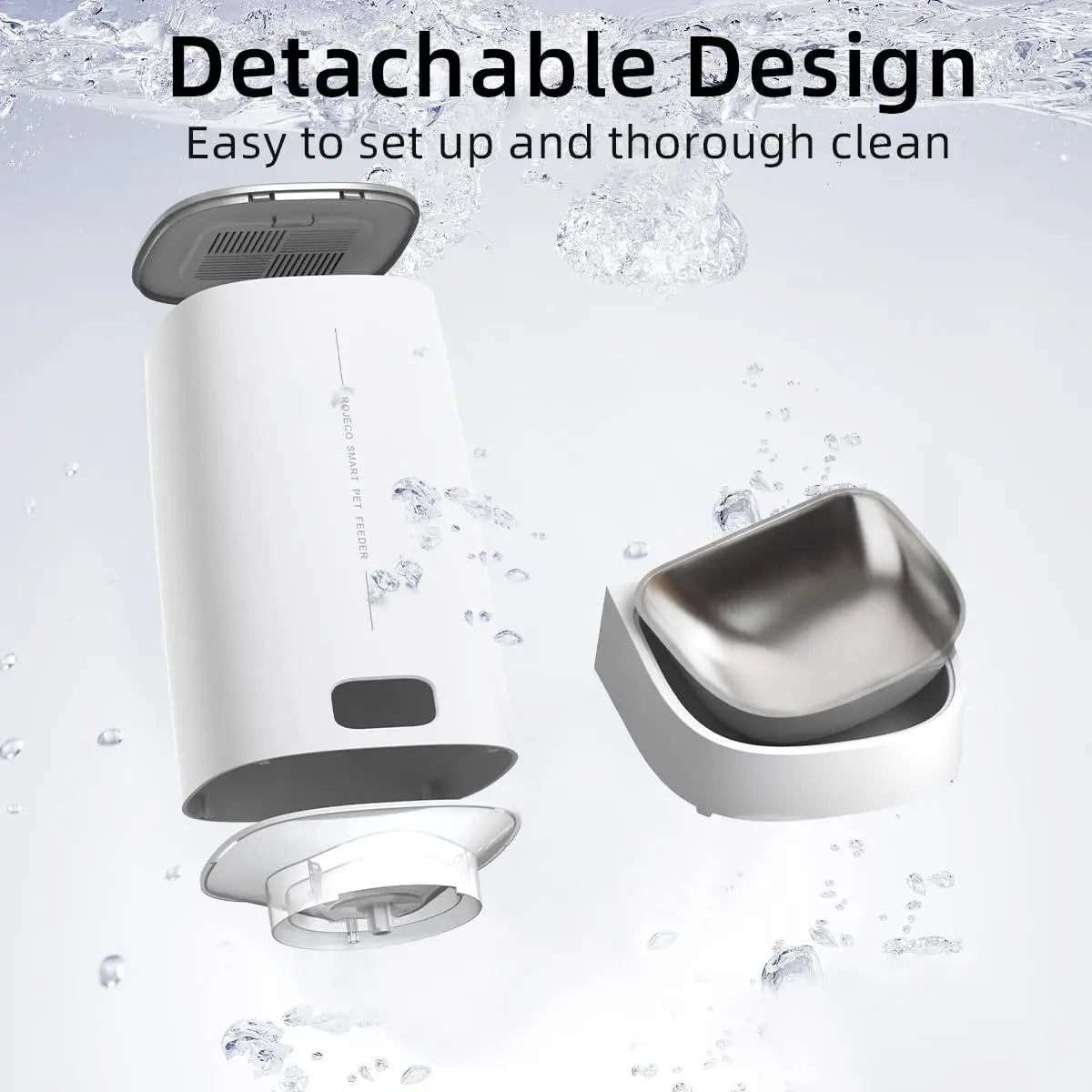 ROJECO - WiFi Automatische Voerbak Kat & Hond - App Bediening 4L